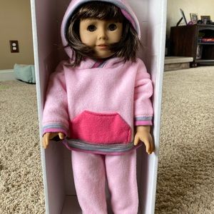 doll homemade sweater and joggers
